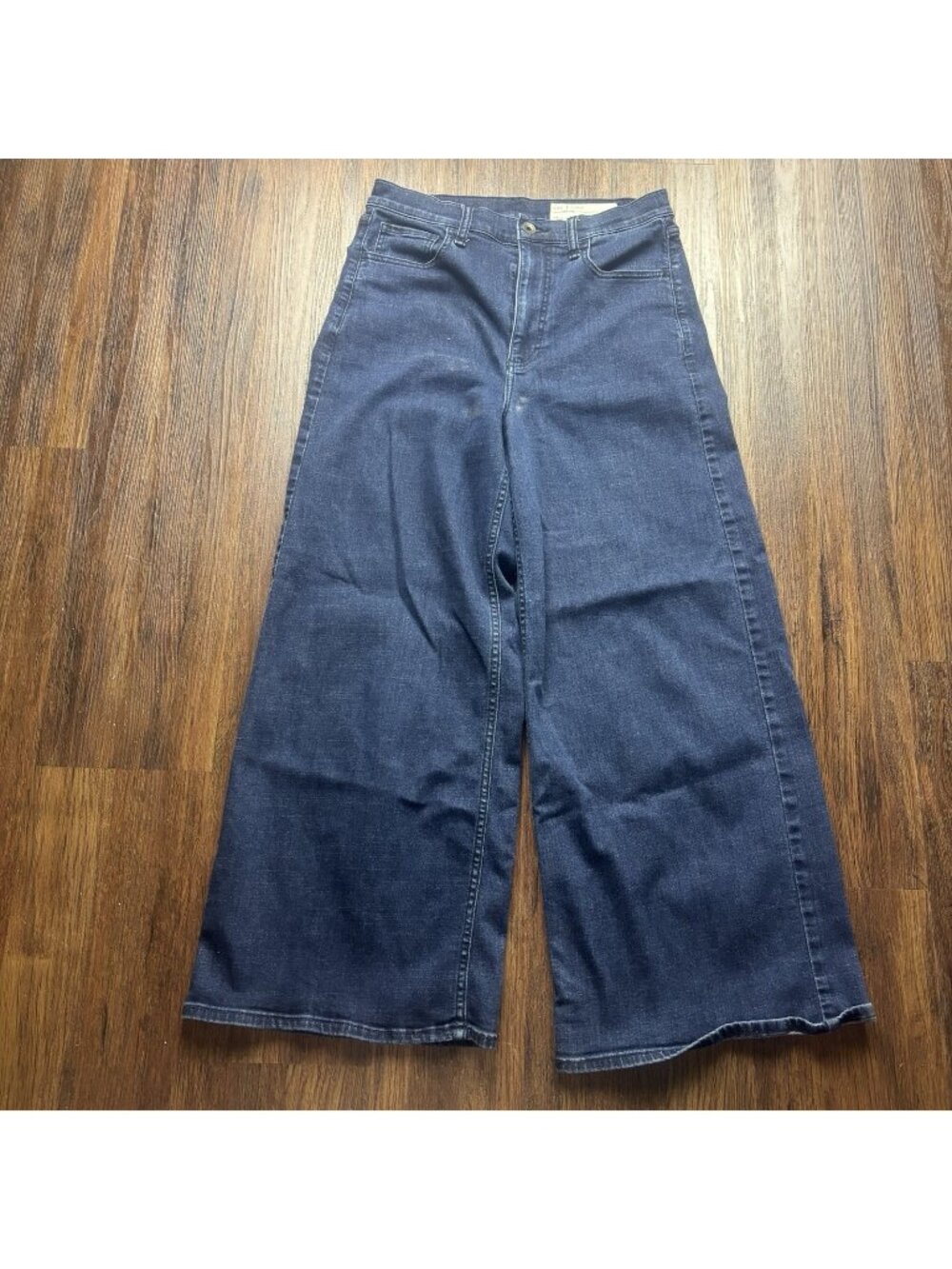 Rag & Bone Serena High Rise Crop Jeans Wide Leg Dark Wash Denim Pants Size 29